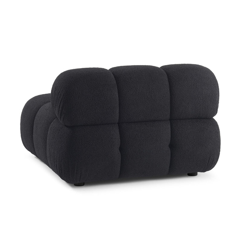 Vogue Black Vegan Shearling Modular Armless Chair