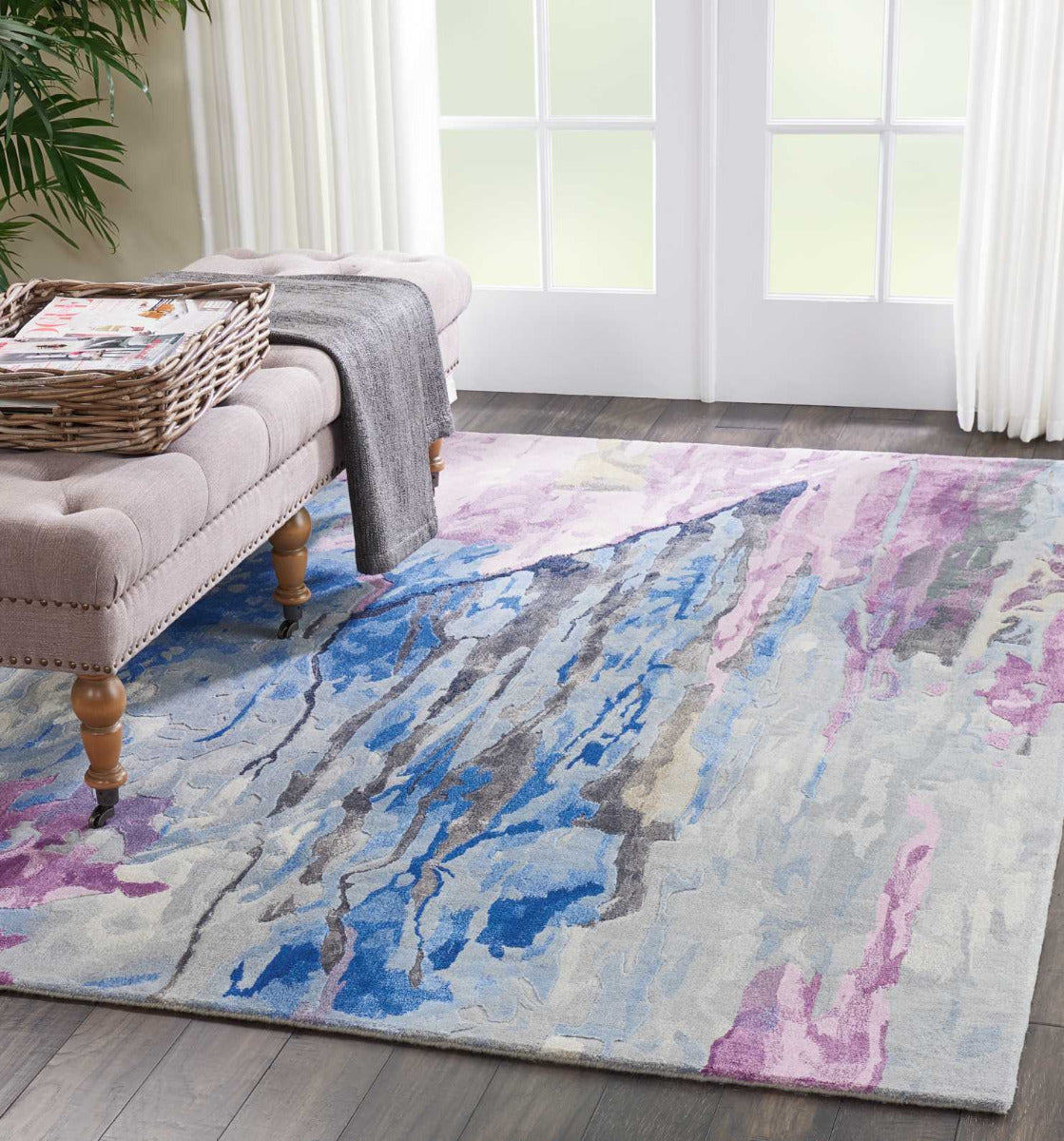 Vivid Grey/Multicolour Area Rug