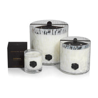 Opal Glass Five-Wick Candle Jar White/Gardenia (Set of 2)