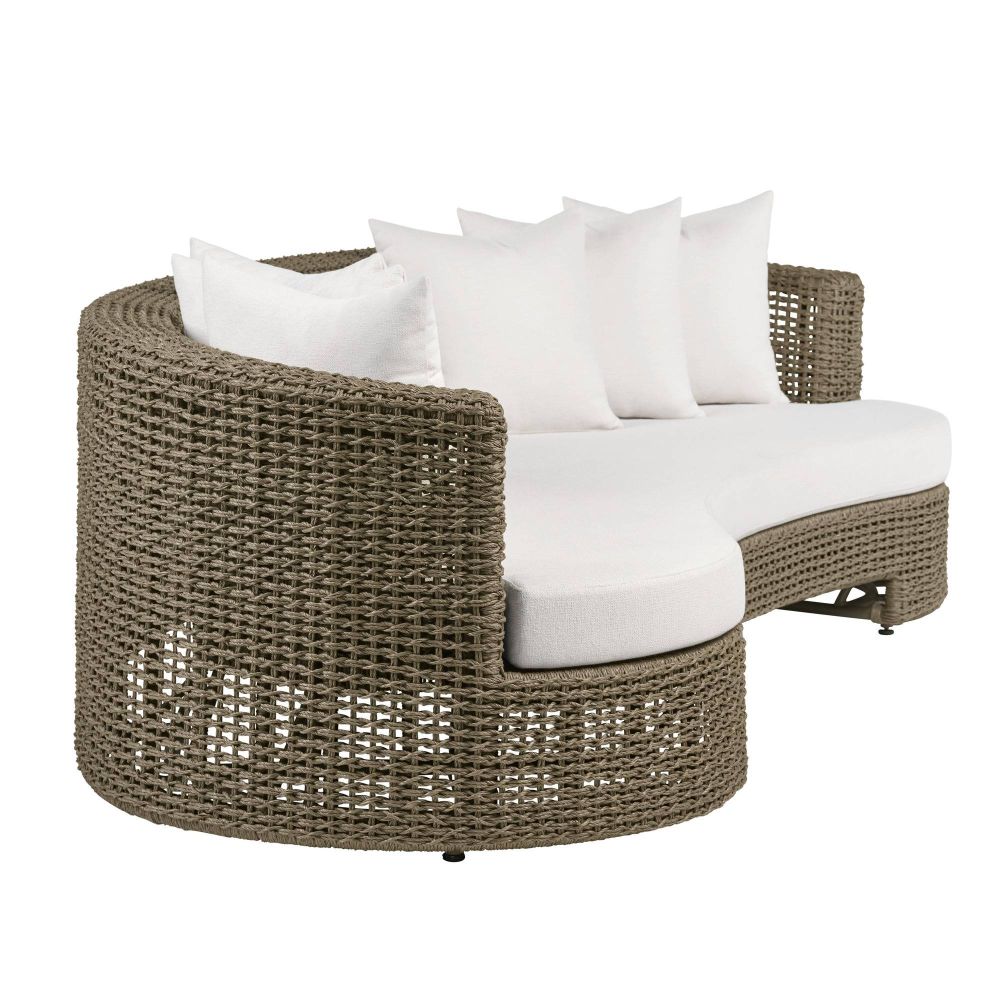 Helene 109" Curved Outdoor Performance Boucle Sofa