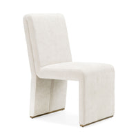 Alodia Modern Beige & Gold Dining Chair (Set of 2)