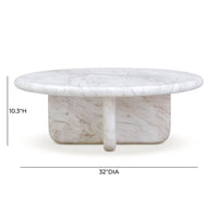 Juju Marble 32" Short Coffee Table (Indoor or Outdoor)