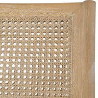 Coastal Rattan Upholstered Dining Chair (Set of 2)