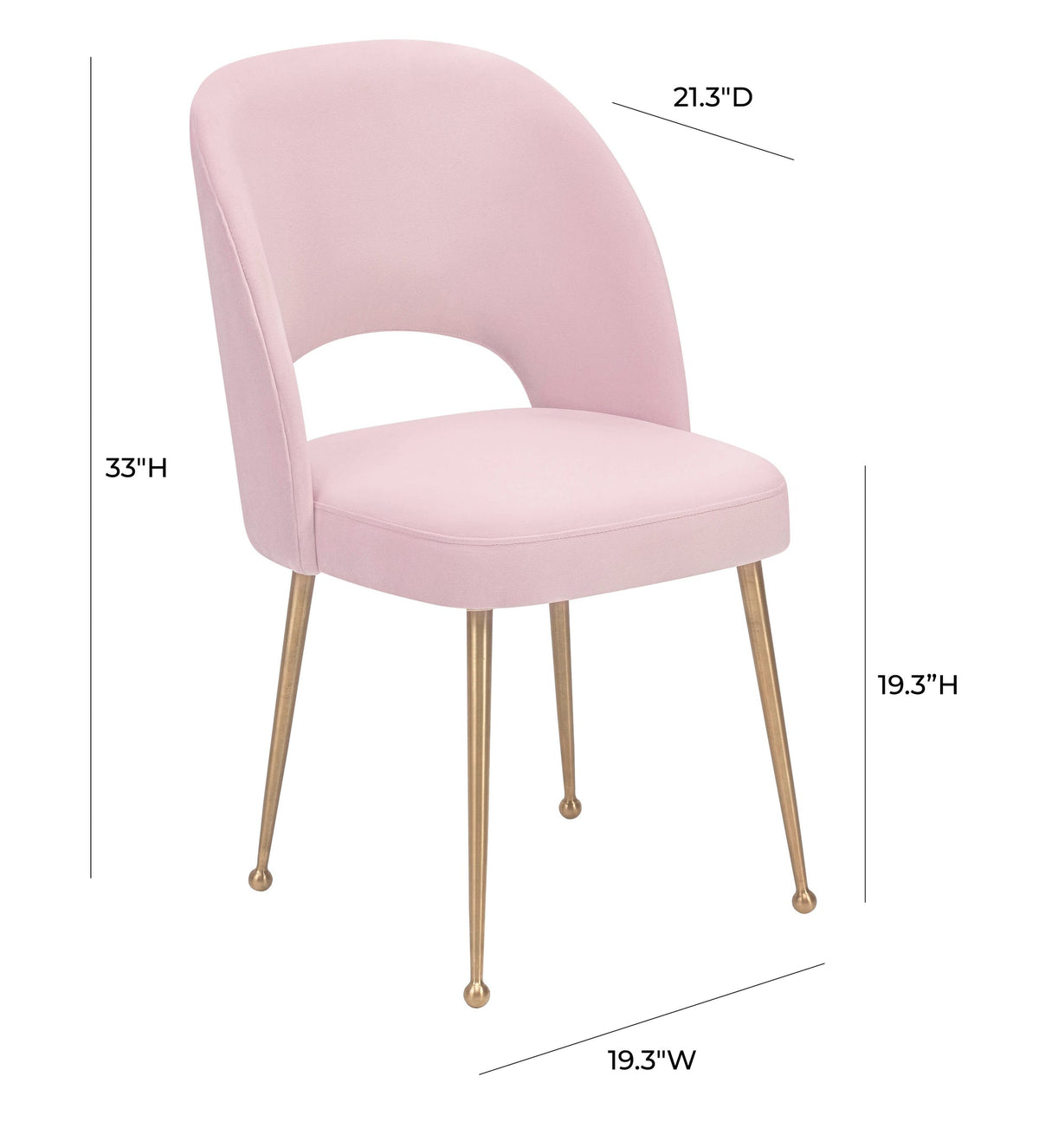 Giada Blush Velvet Chair - Luxury Living Collection