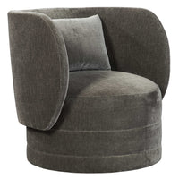 Venzio Grey Velvet Swivel Chair