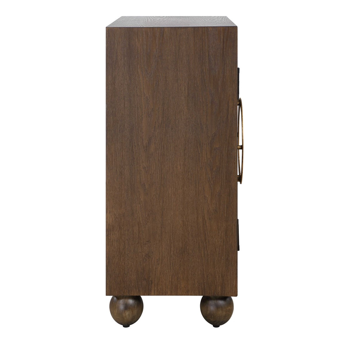 Hally Rich Oak & Gold 2 Door Cabinet