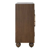 Hally Rich Oak & Gold 2 Door Cabinet