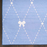 Bows Blue & White Area Rug