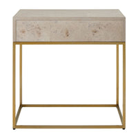 Juliette Maple Burl Nightstand/End Table