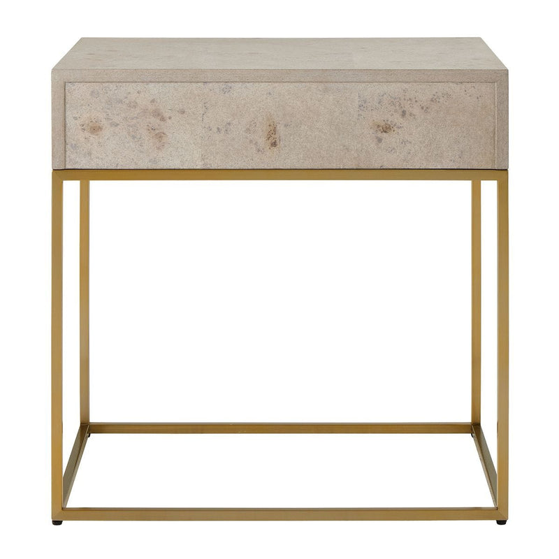 Juliette Maple Burl Nightstand/End Table