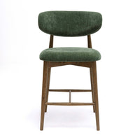 Eloise Forest Green Performance Textured Velvet Counter Stool