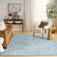 Elara Light Blue Multicolor Area Rug