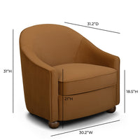 Catlyn Cognac Performance Velvet Accent Chair