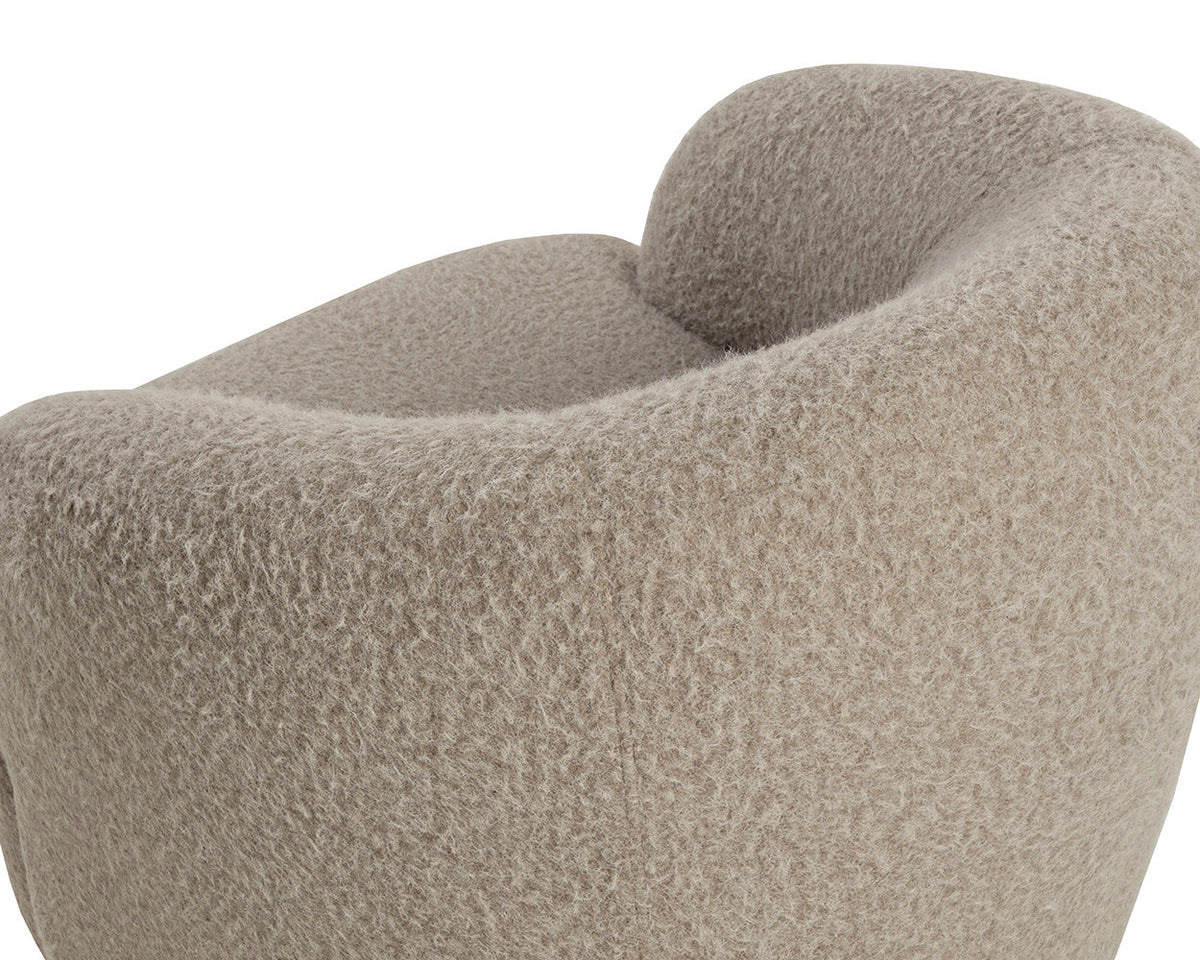 Fuwari Shearling Swivel Accent Chair