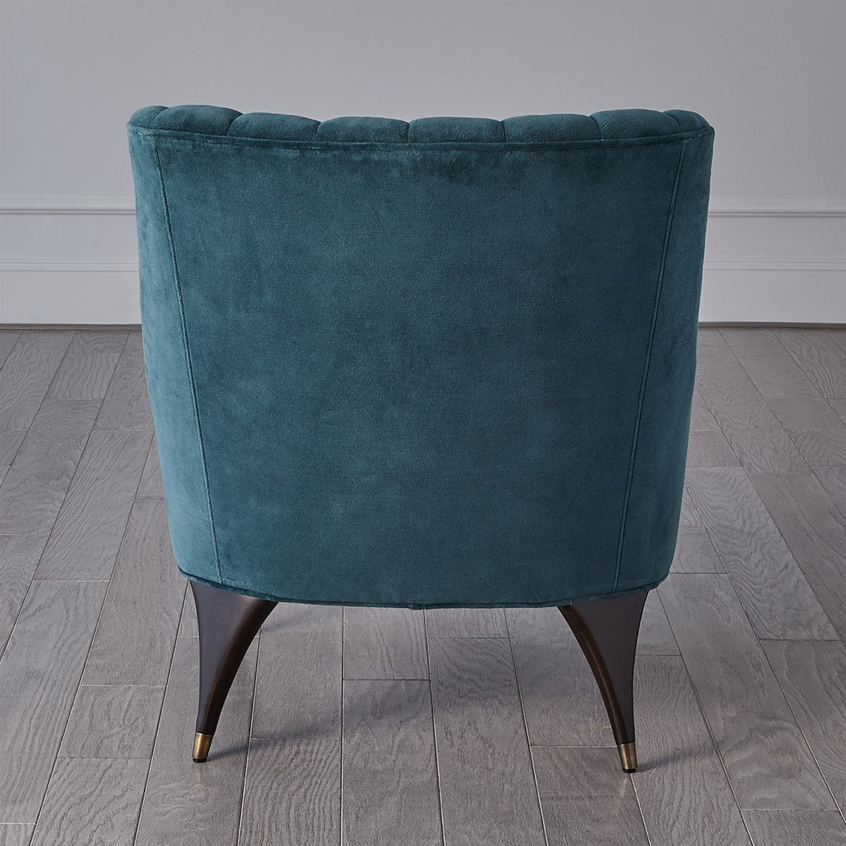 Channel Dragonfly Blue Velvet Accent Chair