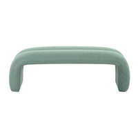 Lucien 56" Green Performance Velvet Channeled Bench