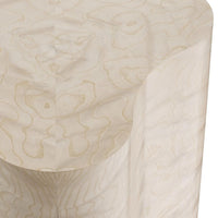 Jojo Light Beige Burl Oak End Table