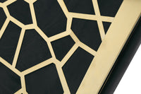 Dhana Modern Black Velvet & Gold Dining Chair