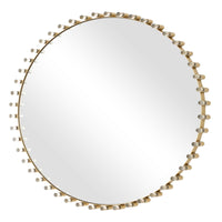 Avelyne 37" Gold Round Mirror