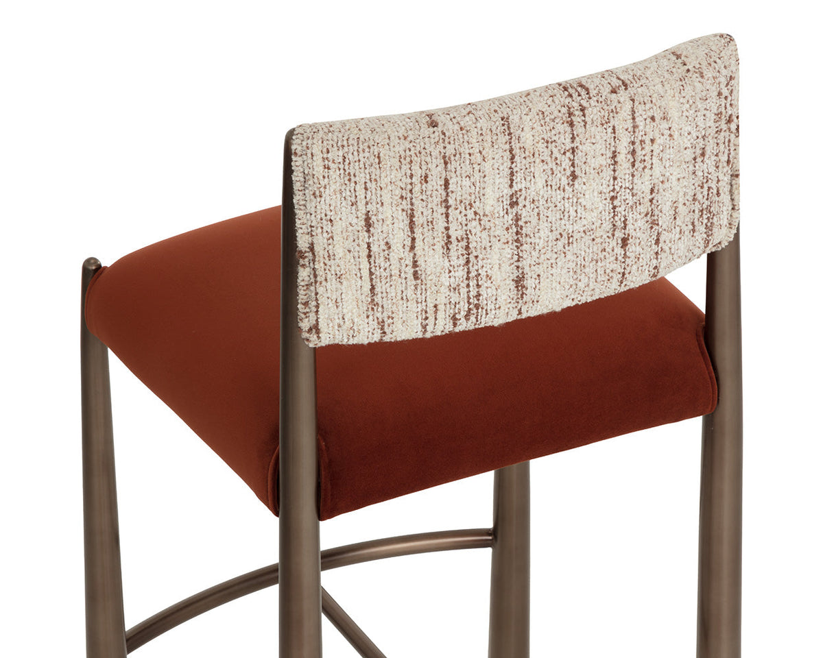 Bayard Two-Tone & Dark Bronze Bar Stool