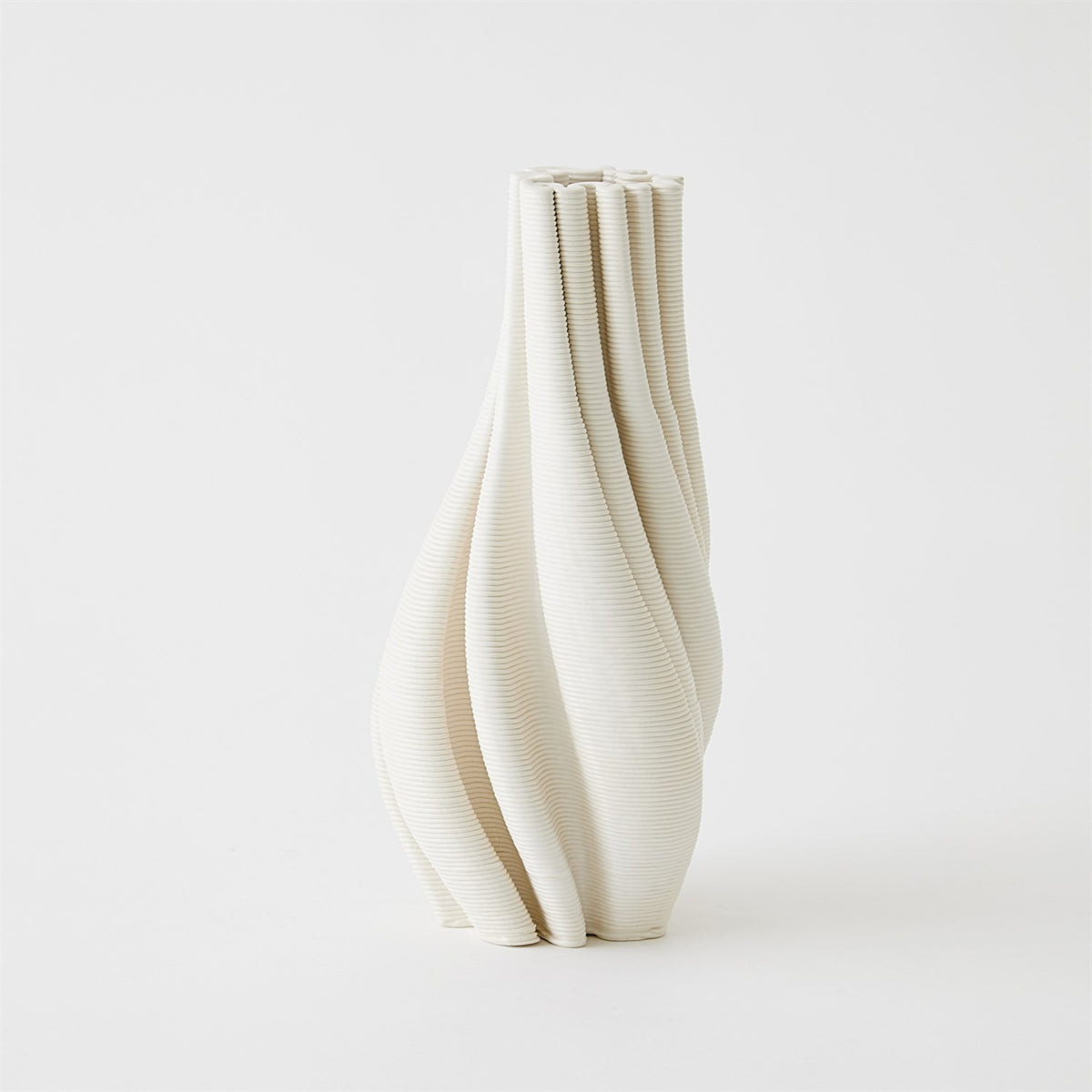 Twist White Matte Vase (2 Sizes Available)