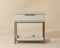Rebel 23.5" Cream Oak & Gold Nightstand
