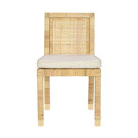 Eden Cream Contract Grade Linen Dining Chair