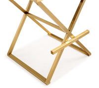 Lila Black Faux Leather Gold Steel Barstool - Luxury Living Collection