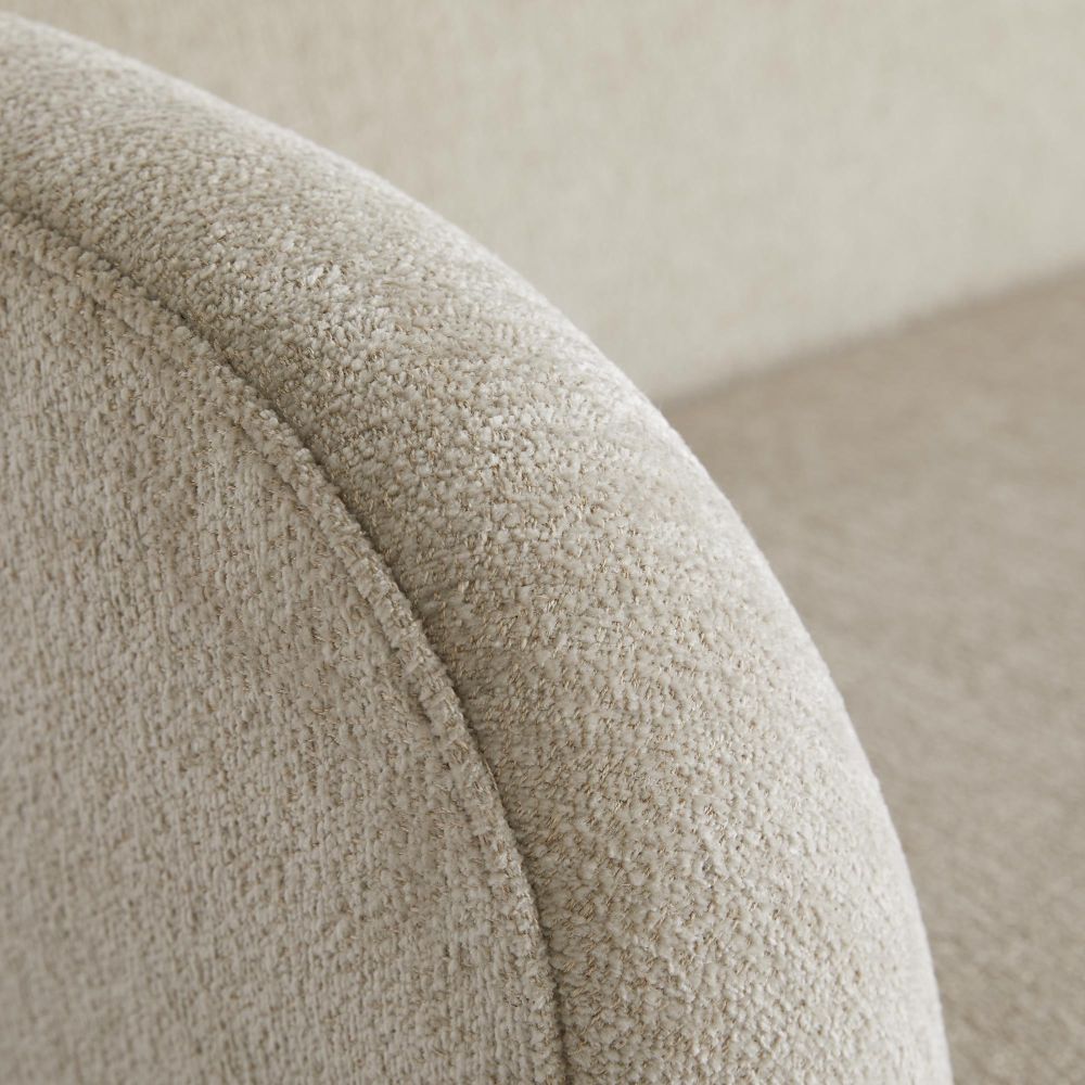 Carla 80"Stone Bouclé Chaise