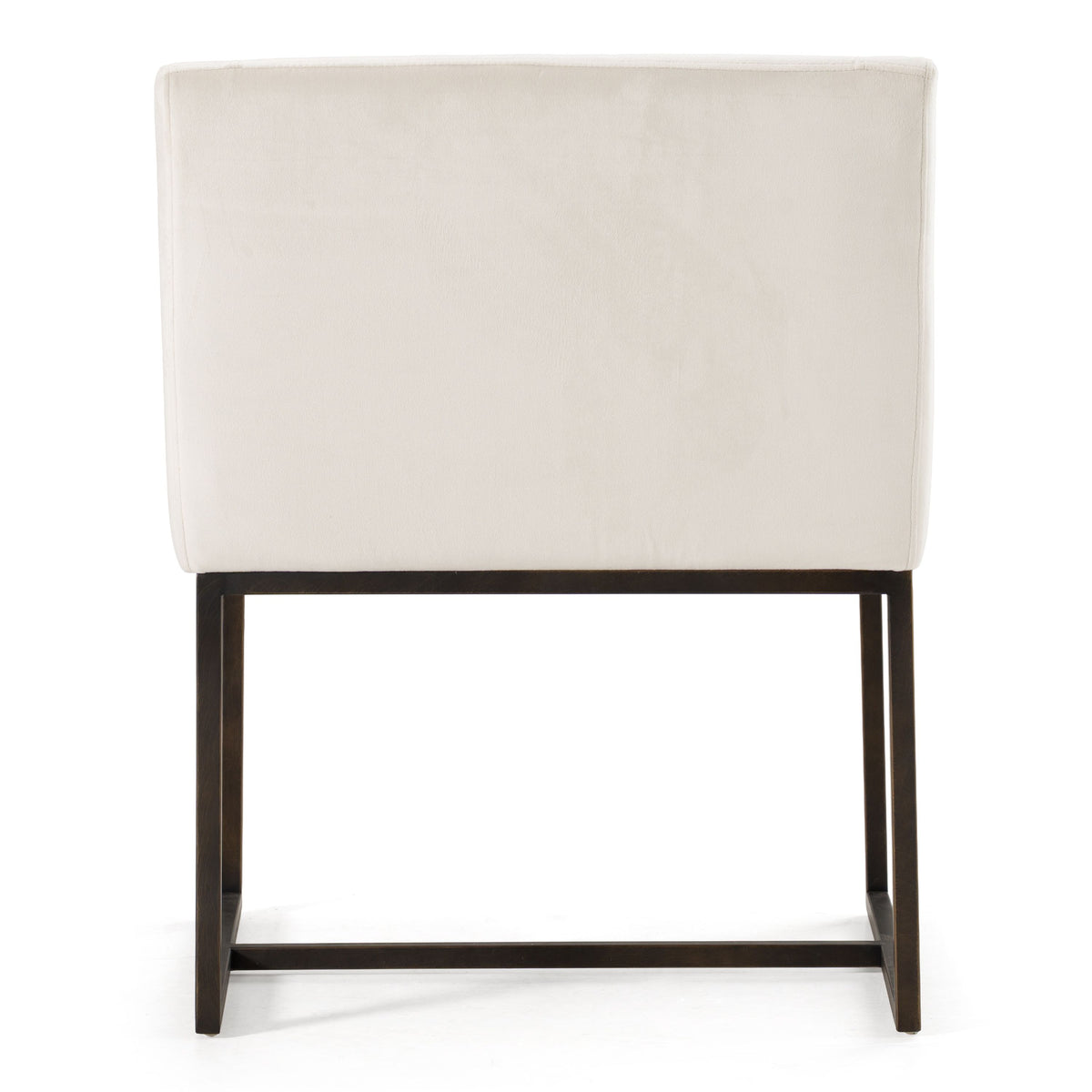 Isabeau Modern Beige Velvet & Brass Dining Chair