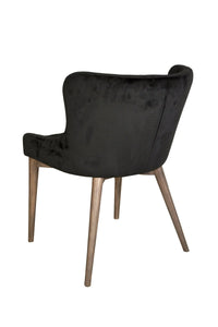 Milo Black Velvet Dining Chair (Set of 2)