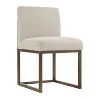 Gianni Beige Linen With Bronze Frame Chair - Luxury Living Collection