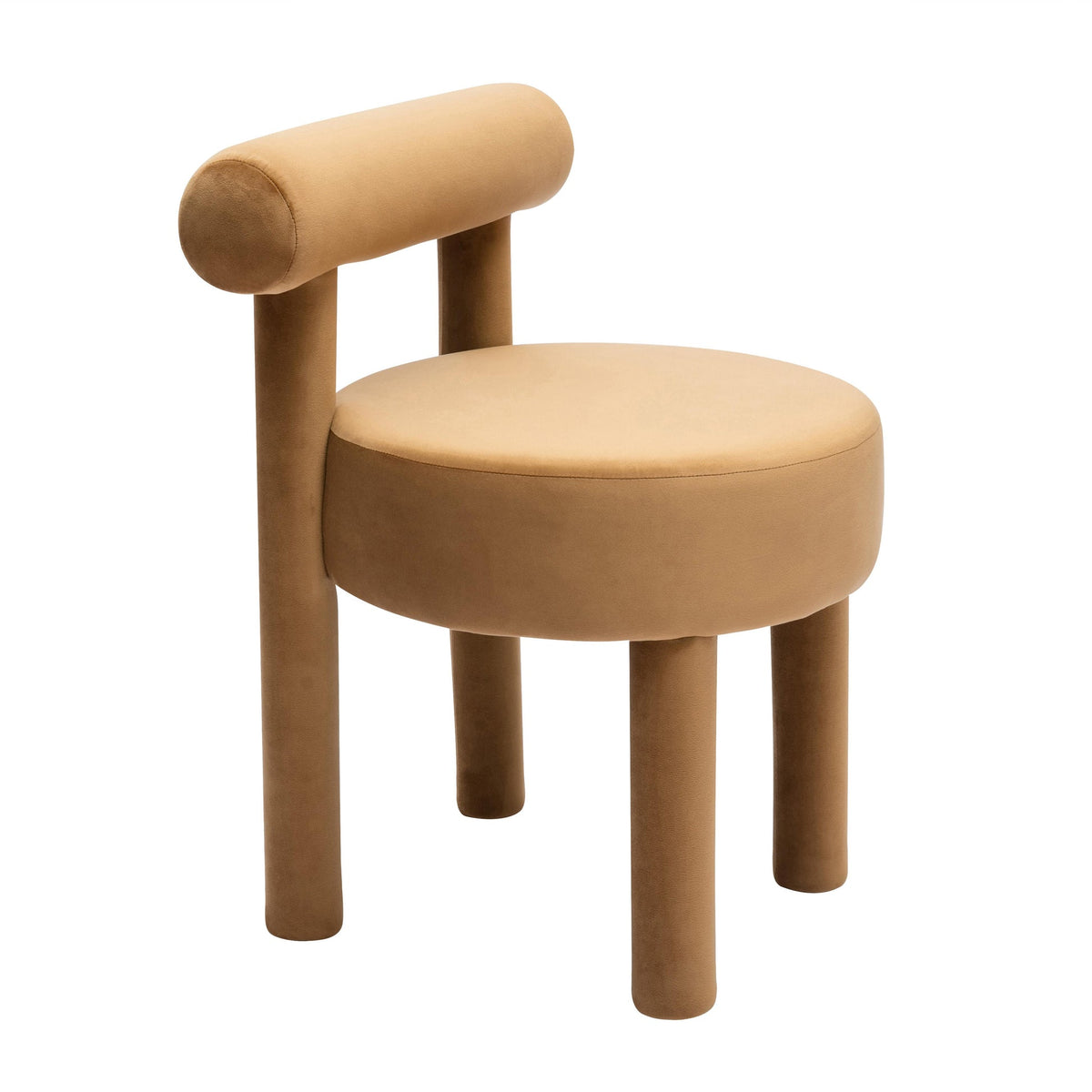 Cameila Cognac Velvet Dining Chair - Luxury Living Collection