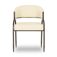 Geovanna Cream Performance Vegan Leather Dining Chair