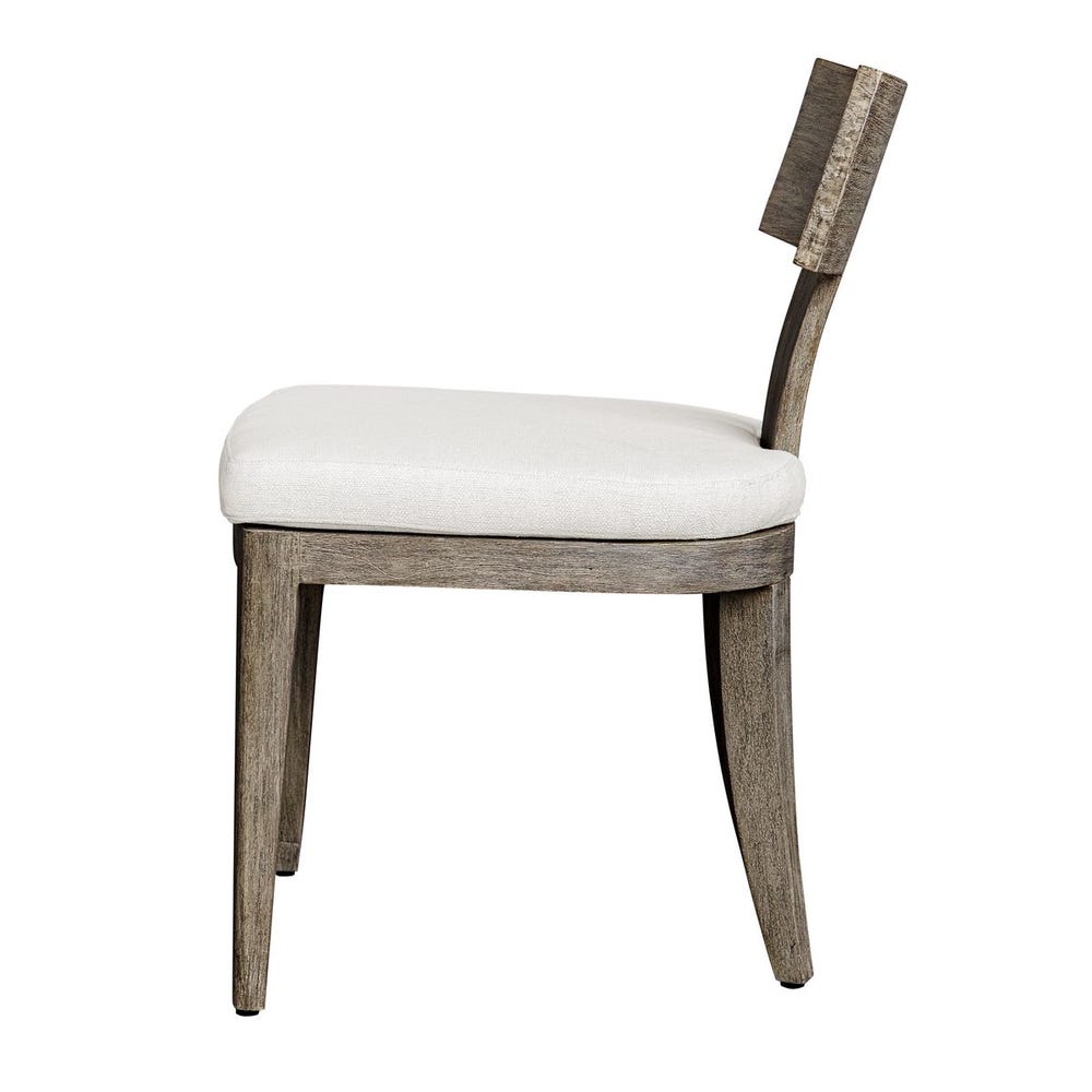Sammantha White & Grey Outdoor Dining Chair (Set of 2)