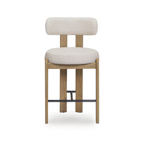 Ophelia Cream Performance Fabric Counter Stool