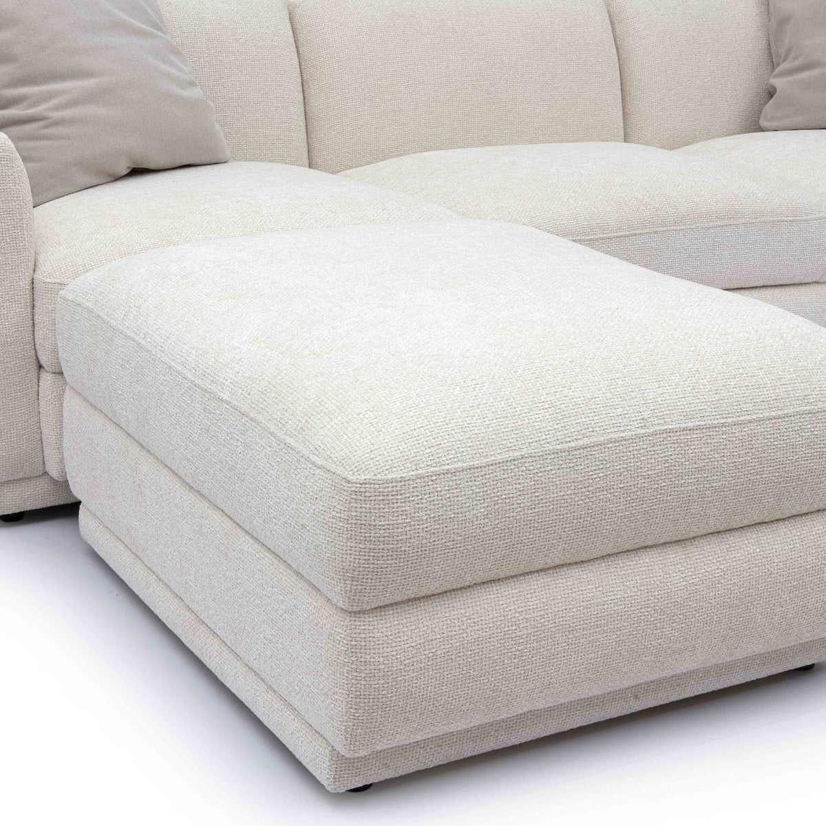 Arabella 95.7" Cream Chenille Modular Sectional