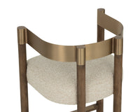 Manolo Oatmeal, Chocolate Ash & Antique Brass Counter Stool