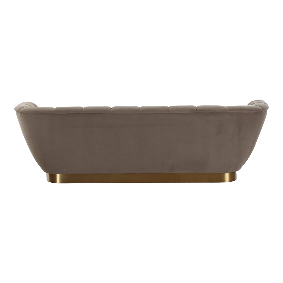 Rihanna 100.8" Taupe Upholstered & Gold Sofa