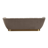 Rihanna 100.8" Taupe Upholstered & Gold Sofa