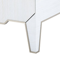 Selena 30" Platinum Shimmer & Gold End Table/Nightstand