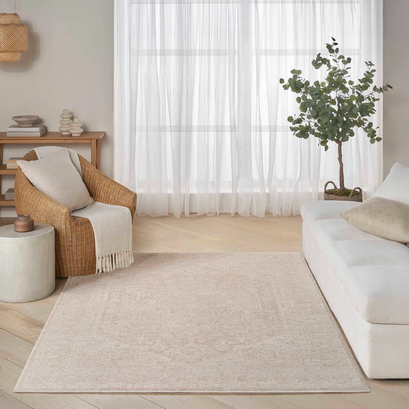 Lucienne Beige Medallion Area Rug