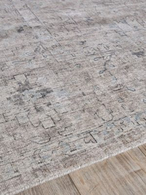 Timeless Hand Loomed Silver/Brown Area Rug - Elegance Collection