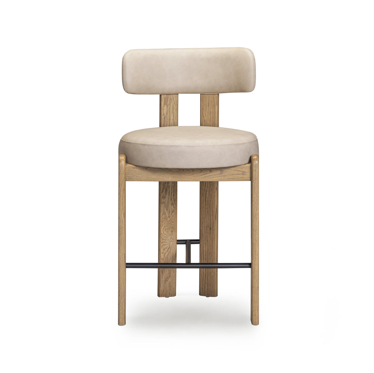 Ophelia Taupe Performance Vegan Leather Counter Stool