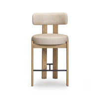 Ophelia Taupe Performance Vegan Leather Counter Stool