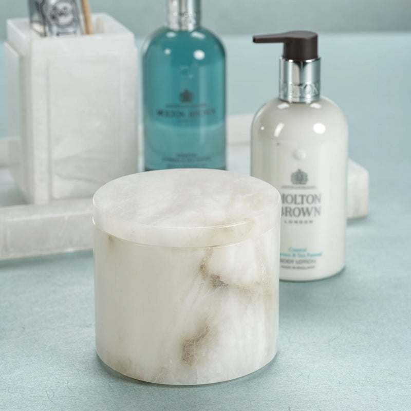 Côte d'Azur Alabaster Apothecary Jar - Set of 2