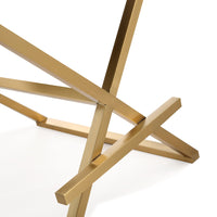 Lila Black Gold Steel Faux Leather Counter Stool - Luxury Living Collection
