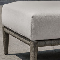 Clara White & Grey Outdoor Ottoman