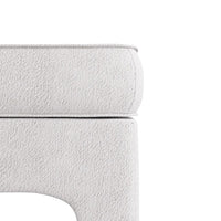 Ava 37" Ottoman Stone Bouclé