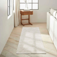 Delilah Ivory Silky Luxcelle & Wool Area Rug